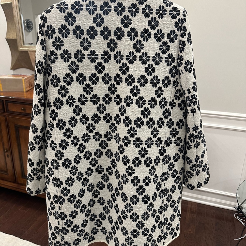 Kate Spade Black Floral on Cream Coat - Picture 5 of 8